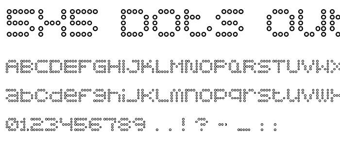 5x5 Dots Outline font